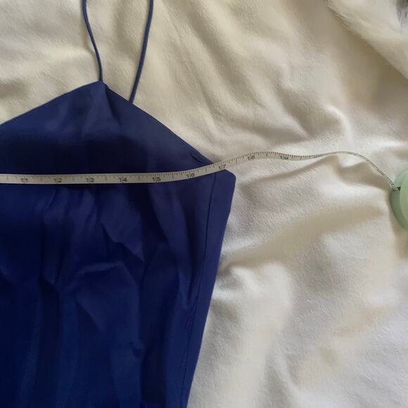 Ann Hobbs for Cattiva Vintage Drop Waist Blue Shimmer Dress 12 - Picture 6 of 8